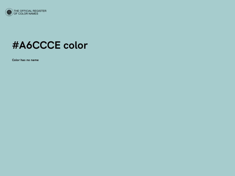 #A6CCCE color image