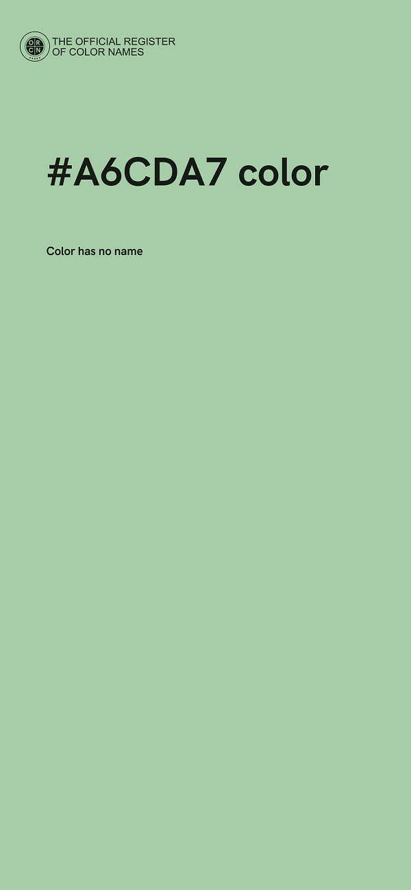 #A6CDA7 color image