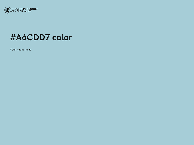 #A6CDD7 color image