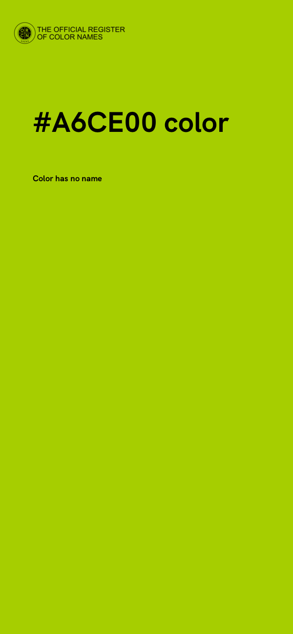 #A6CE00 color image