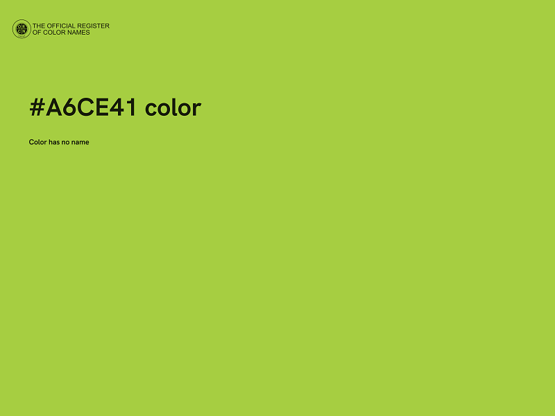 #A6CE41 color image