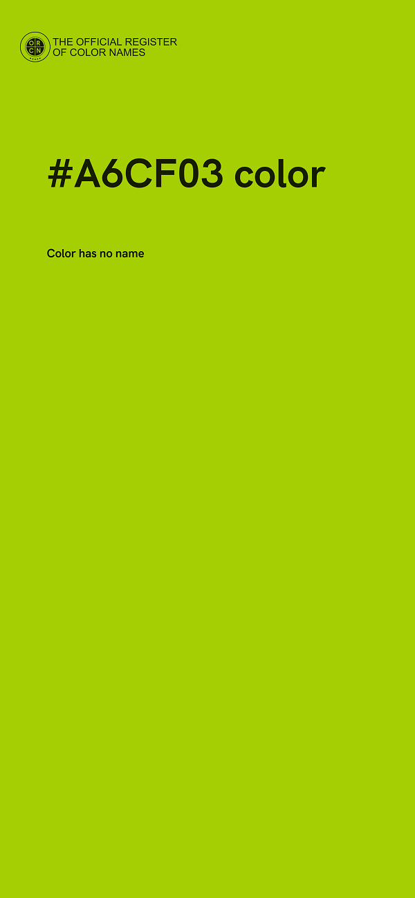 #A6CF03 color image