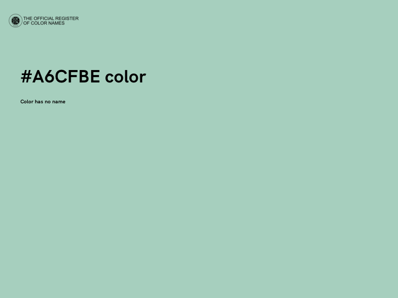 #A6CFBE color image