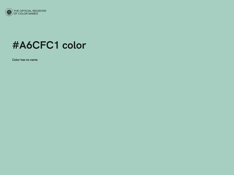 #A6CFC1 color image