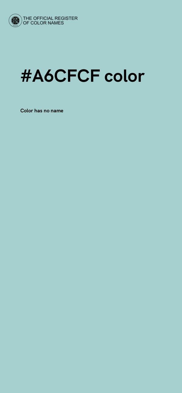 #A6CFCF color image
