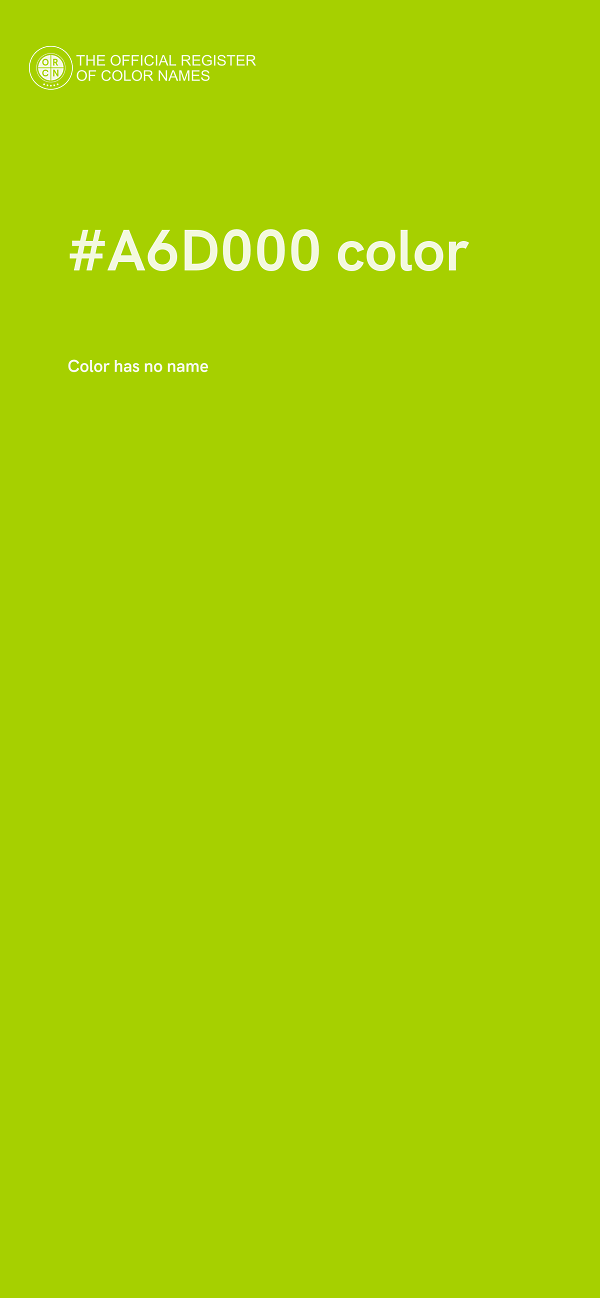 #A6D000 color image