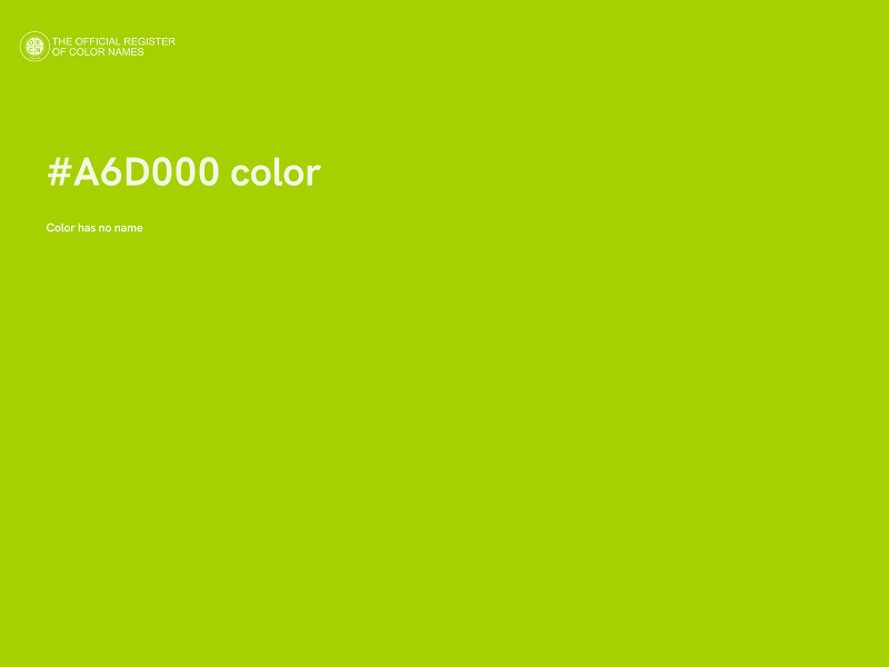 #A6D000 color image
