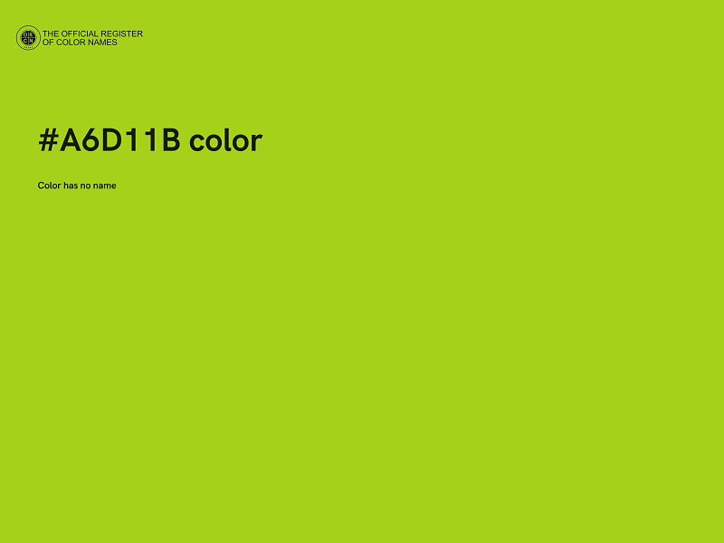 #A6D11B color image