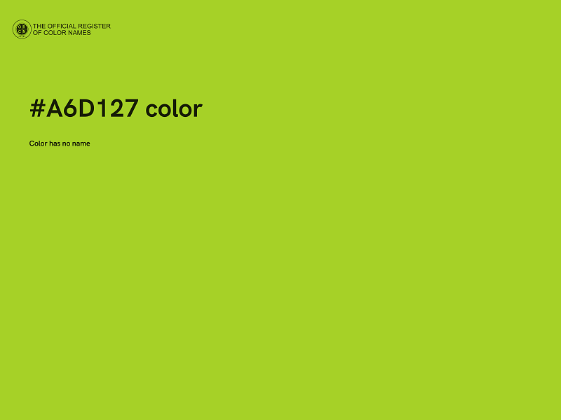#A6D127 color image