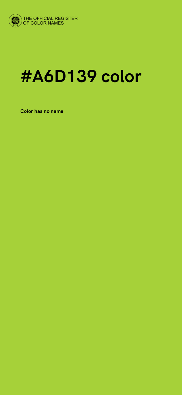 #A6D139 color image