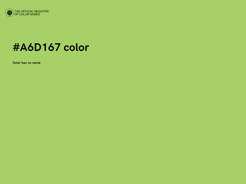 #A6D167 color image