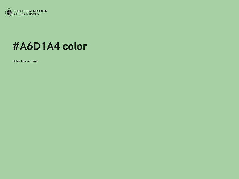 #A6D1A4 color image