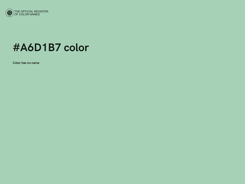 #A6D1B7 color image