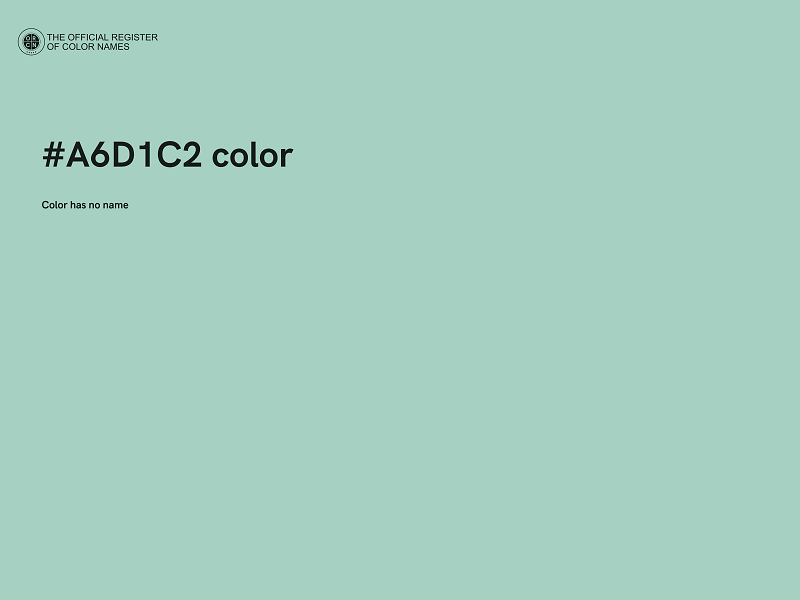 #A6D1C2 color image