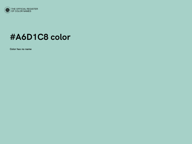 #A6D1C8 color image