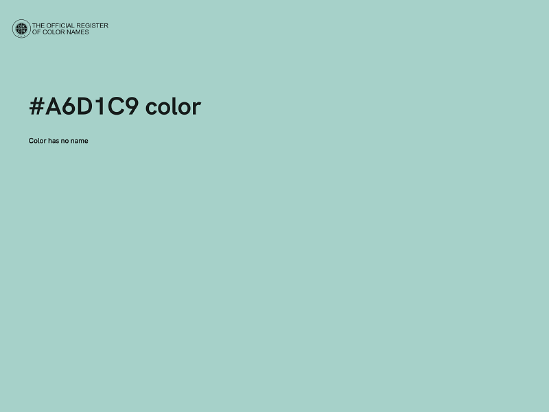 #A6D1C9 color image