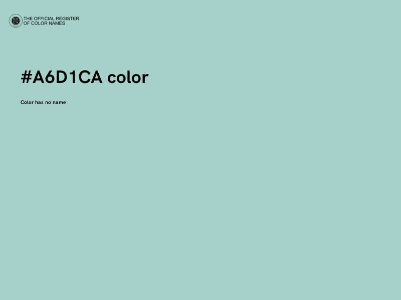 #A6D1CA color image