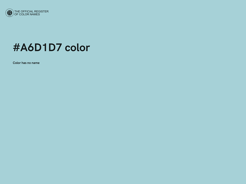 #A6D1D7 color image