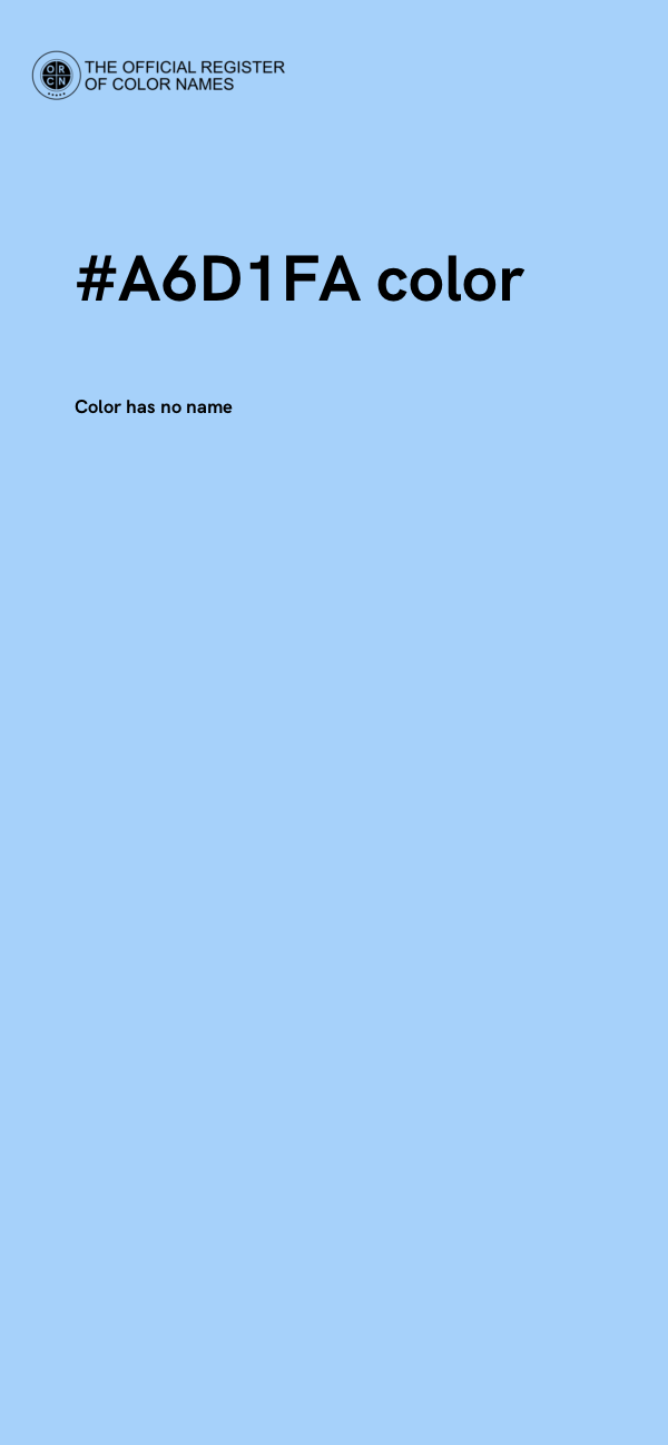 #A6D1FA color image