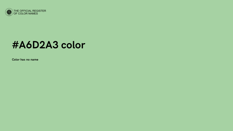 #A6D2A3 color image