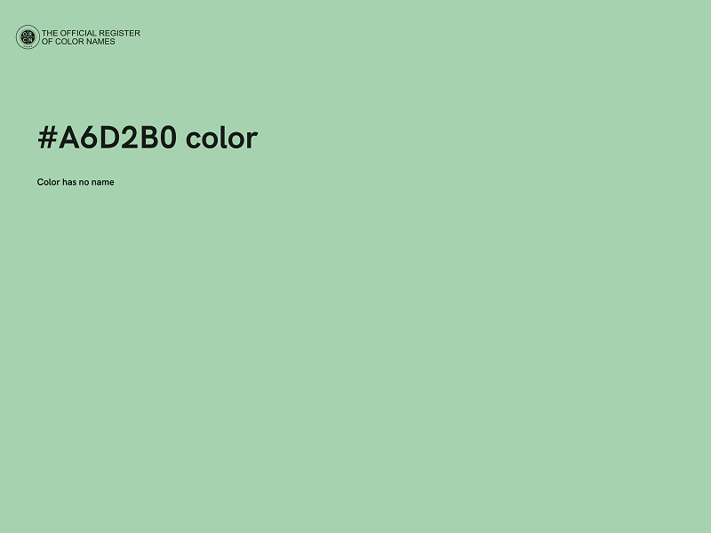 #A6D2B0 color image