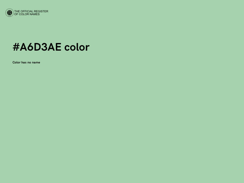 #A6D3AE color image