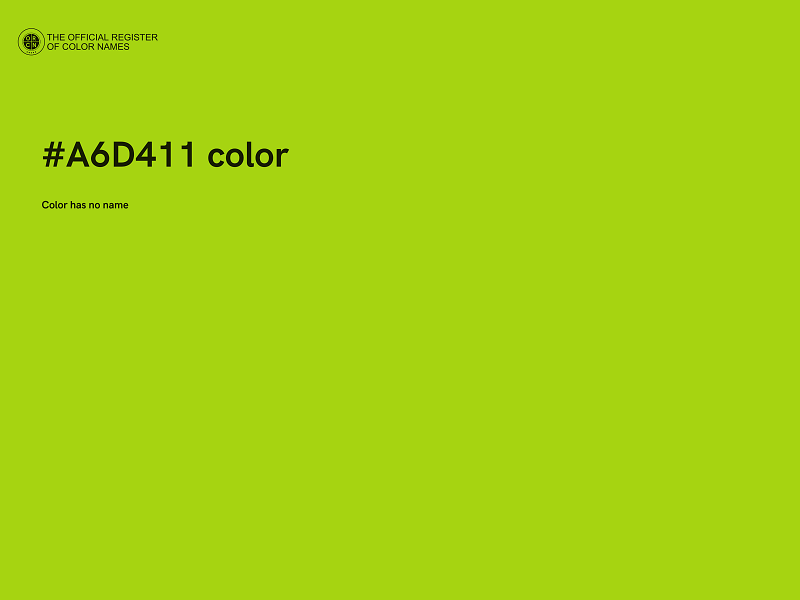 #A6D411 color image