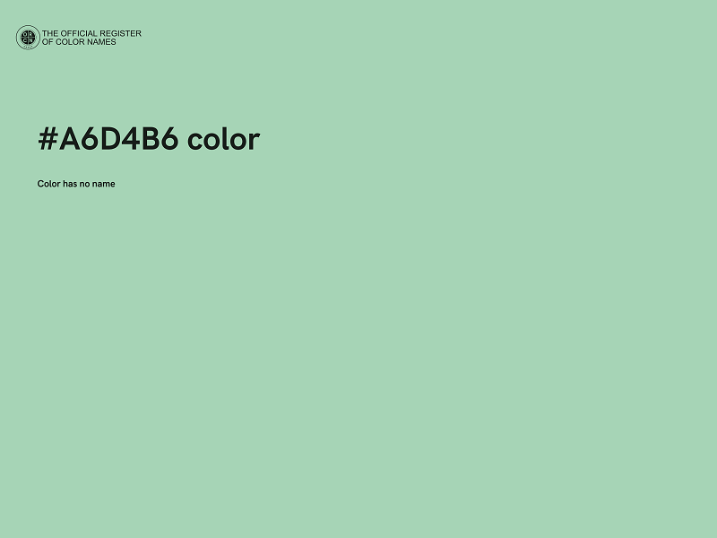 #A6D4B6 color image