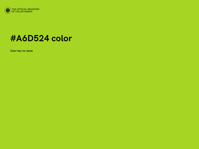 #A6D524 color image
