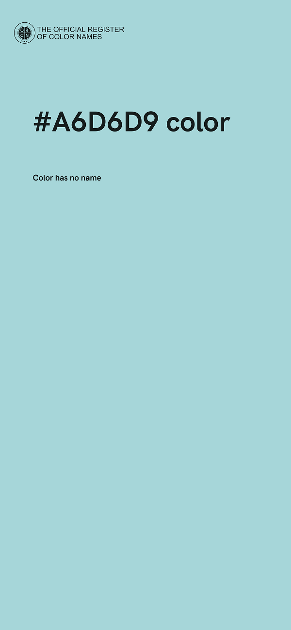 #A6D6D9 color image