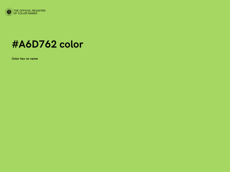 #A6D762 color image