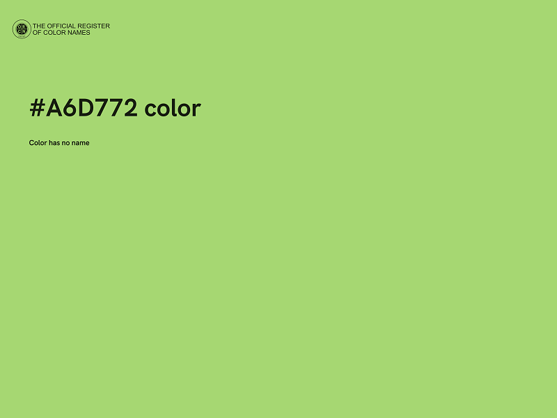 #A6D772 color image