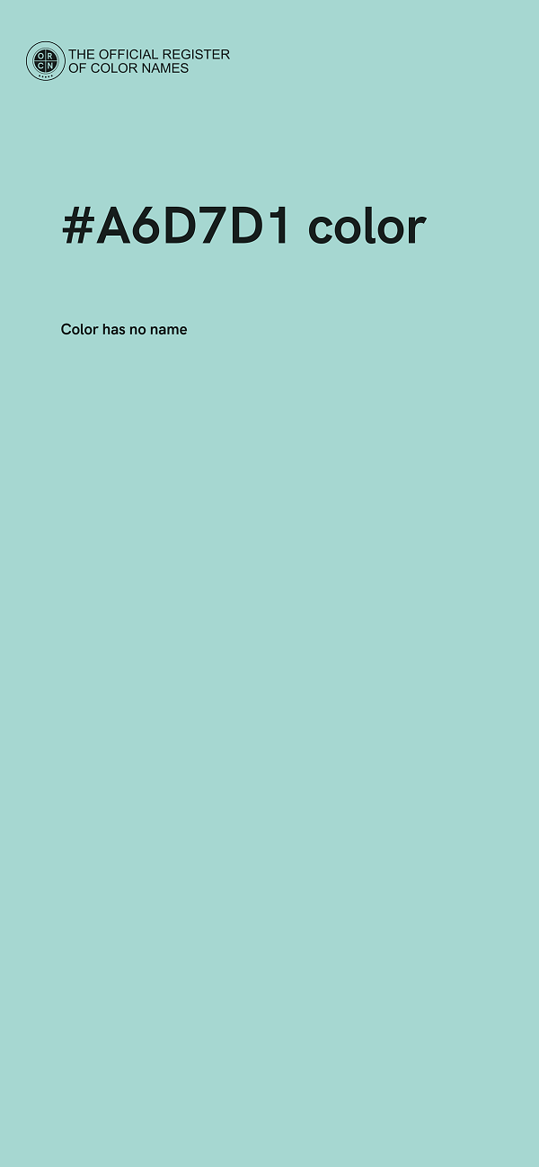 #A6D7D1 color image