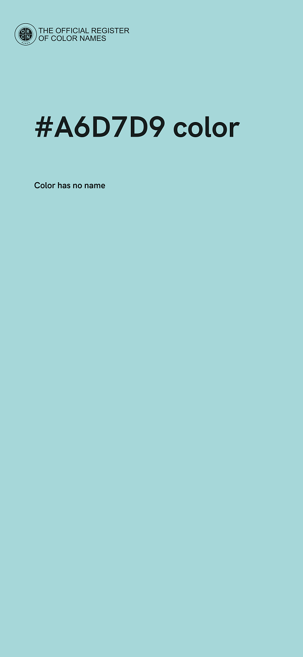 #A6D7D9 color image