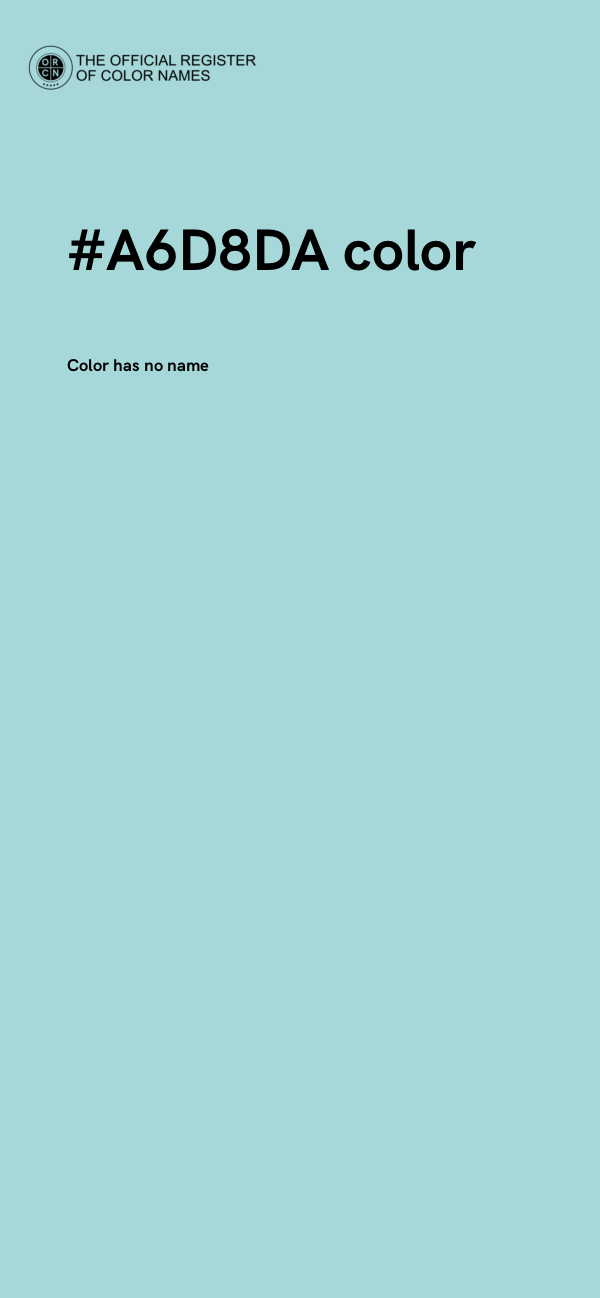 #A6D8DA color image