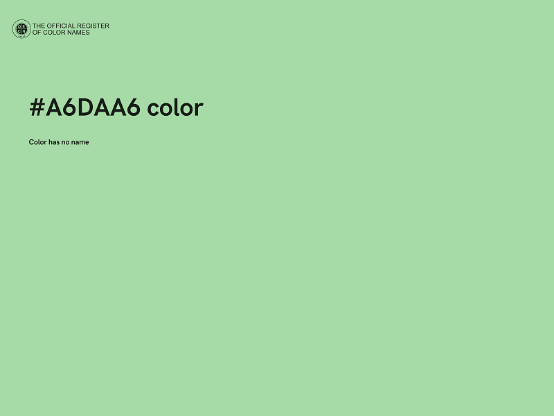 #A6DAA6 color image