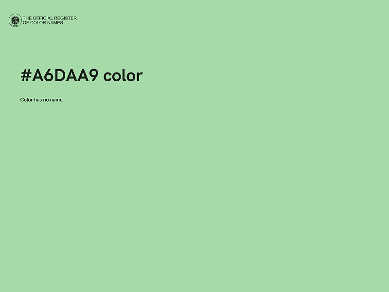 #A6DAA9 color image