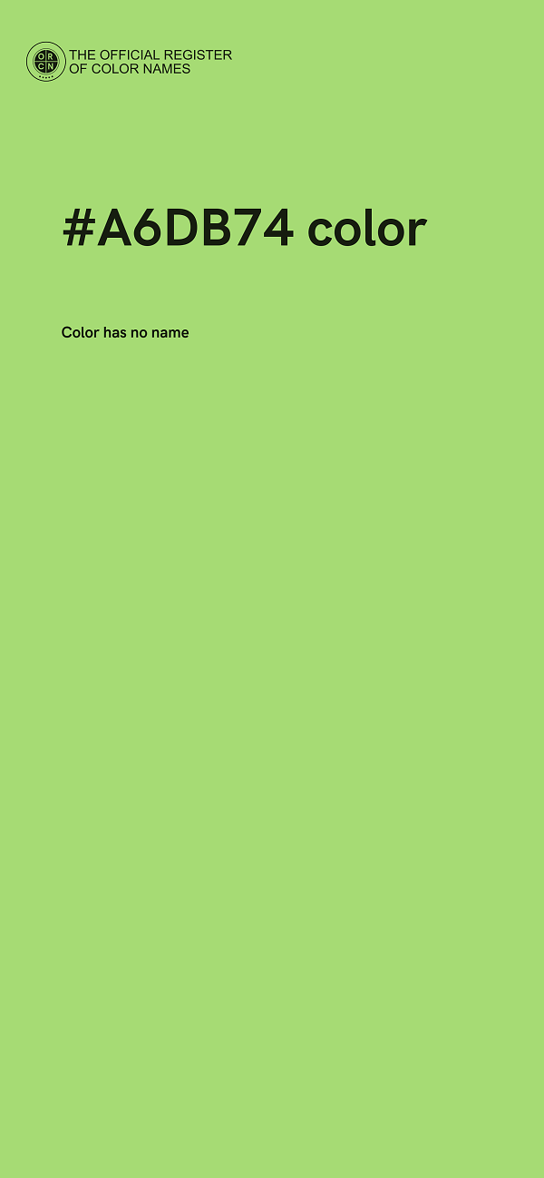 #A6DB74 color image