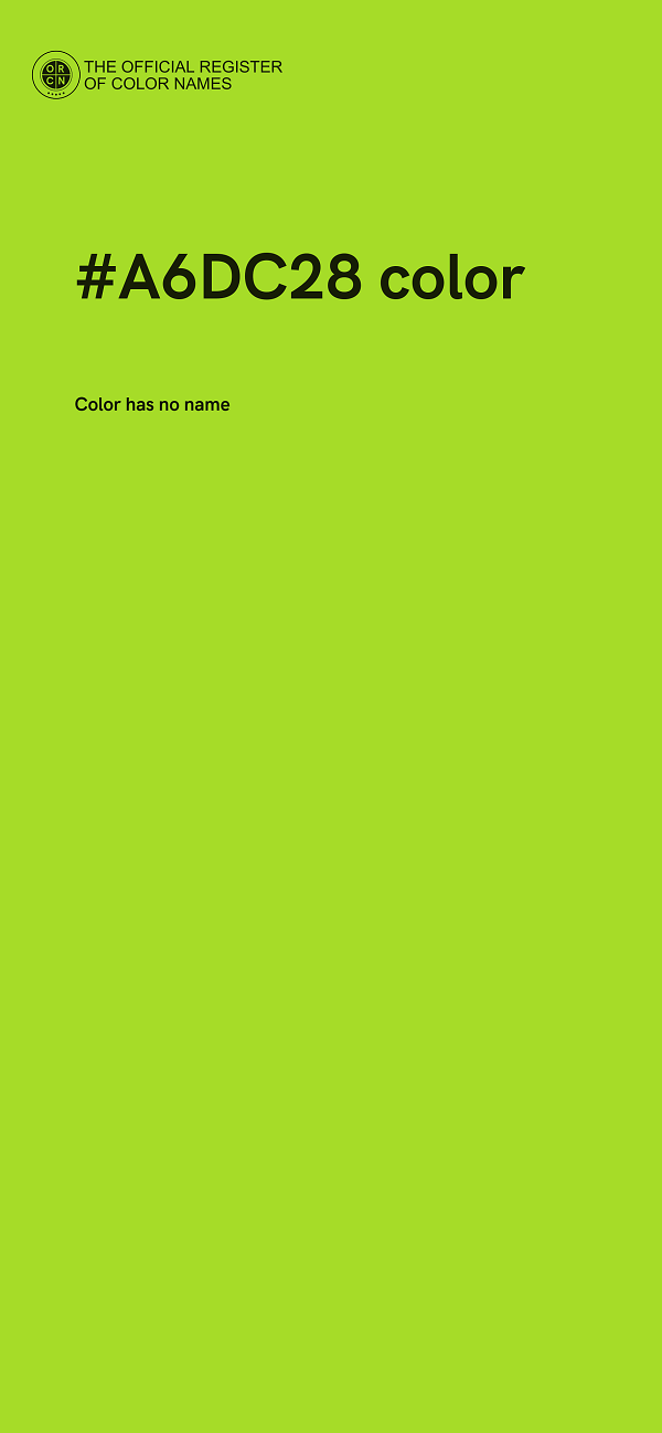 #A6DC28 color image