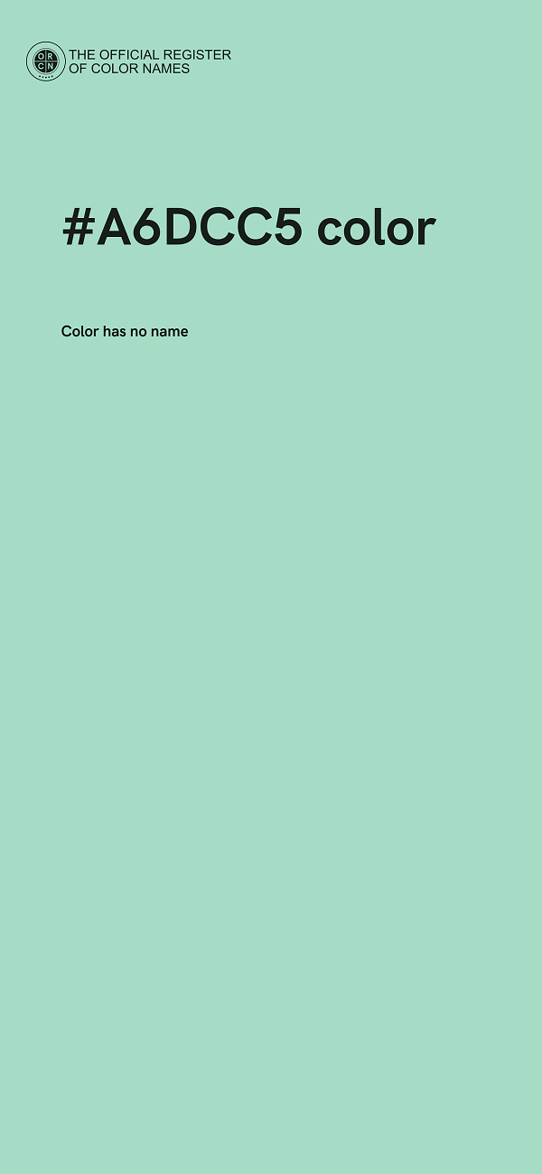 #A6DCC5 color image