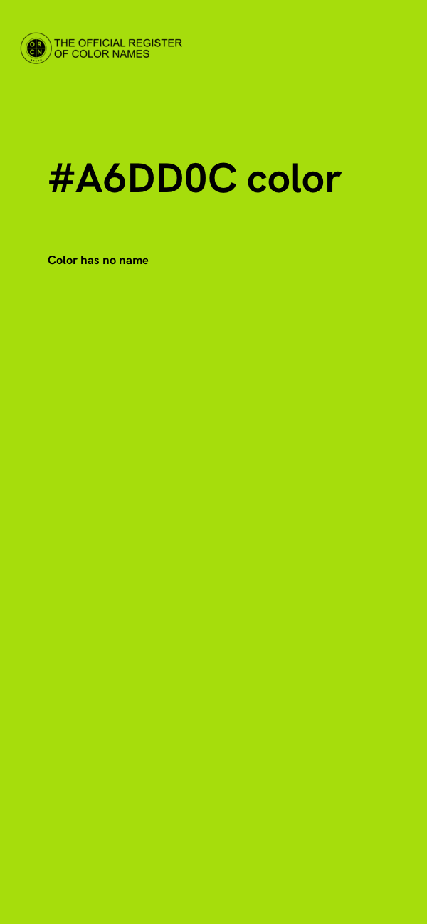 #A6DD0C color image