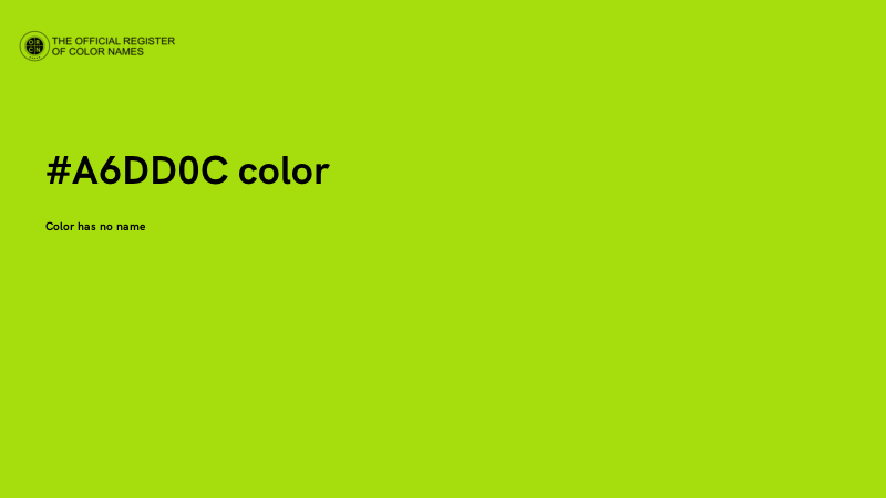 #A6DD0C color image