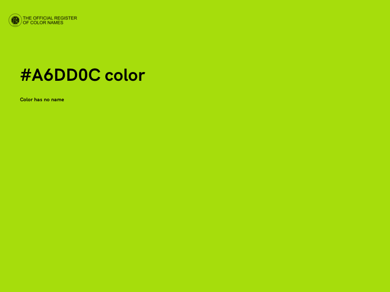#A6DD0C color image