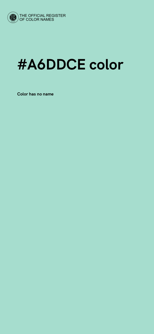 #A6DDCE color image
