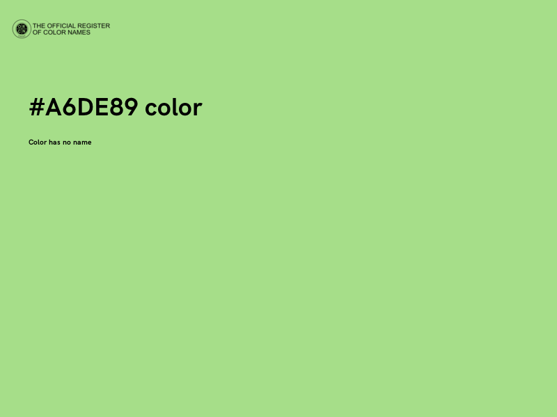 #A6DE89 color image