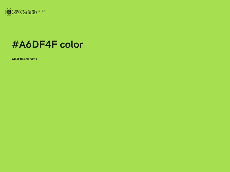#A6DF4F color image
