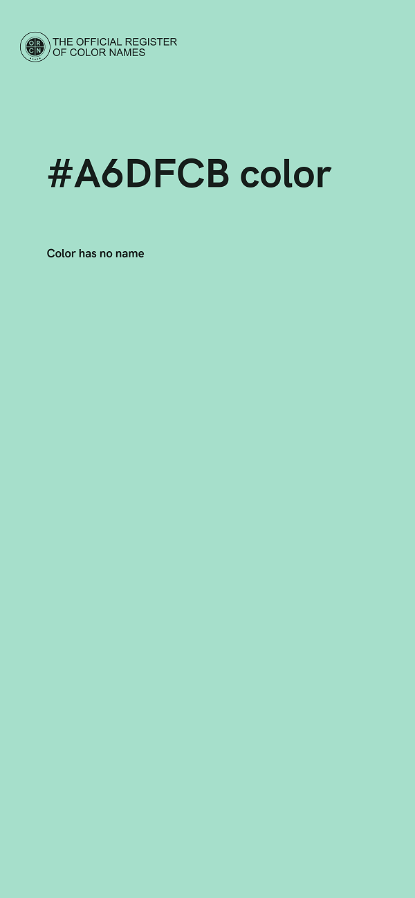 #A6DFCB color image