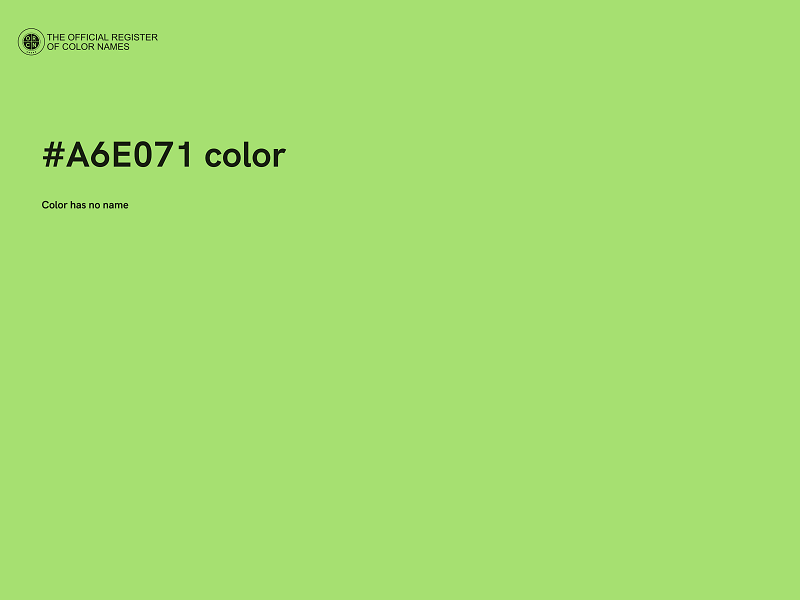 #A6E071 color image