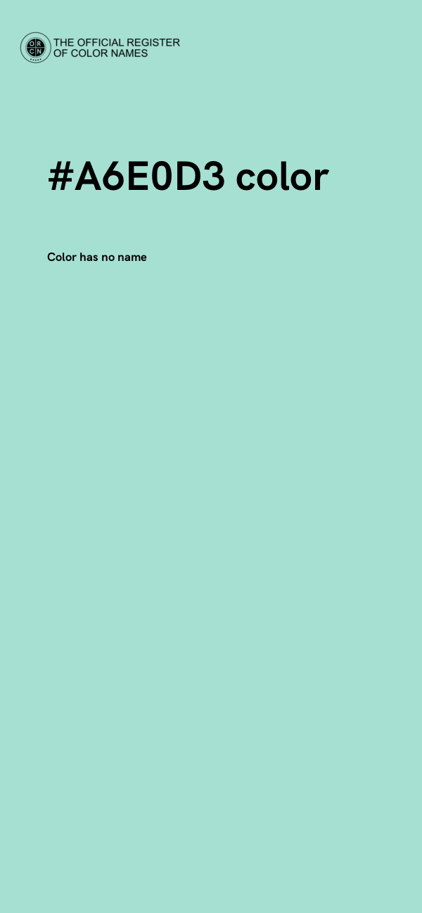 #A6E0D3 color image