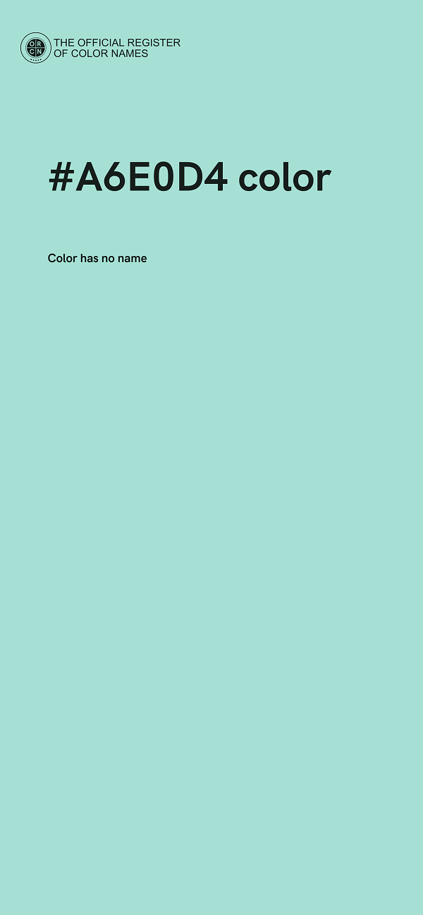 #A6E0D4 color image